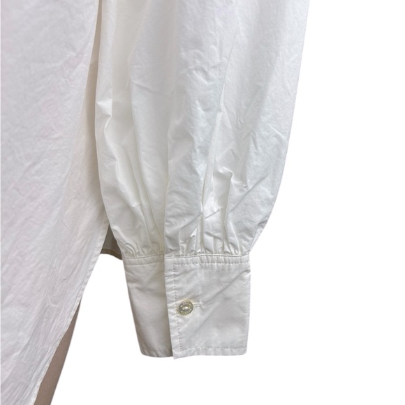 Scotch & Soda Cotton Poplin Balloon Sleeve Oversized Button Down Shirt - Picture 8 of 14